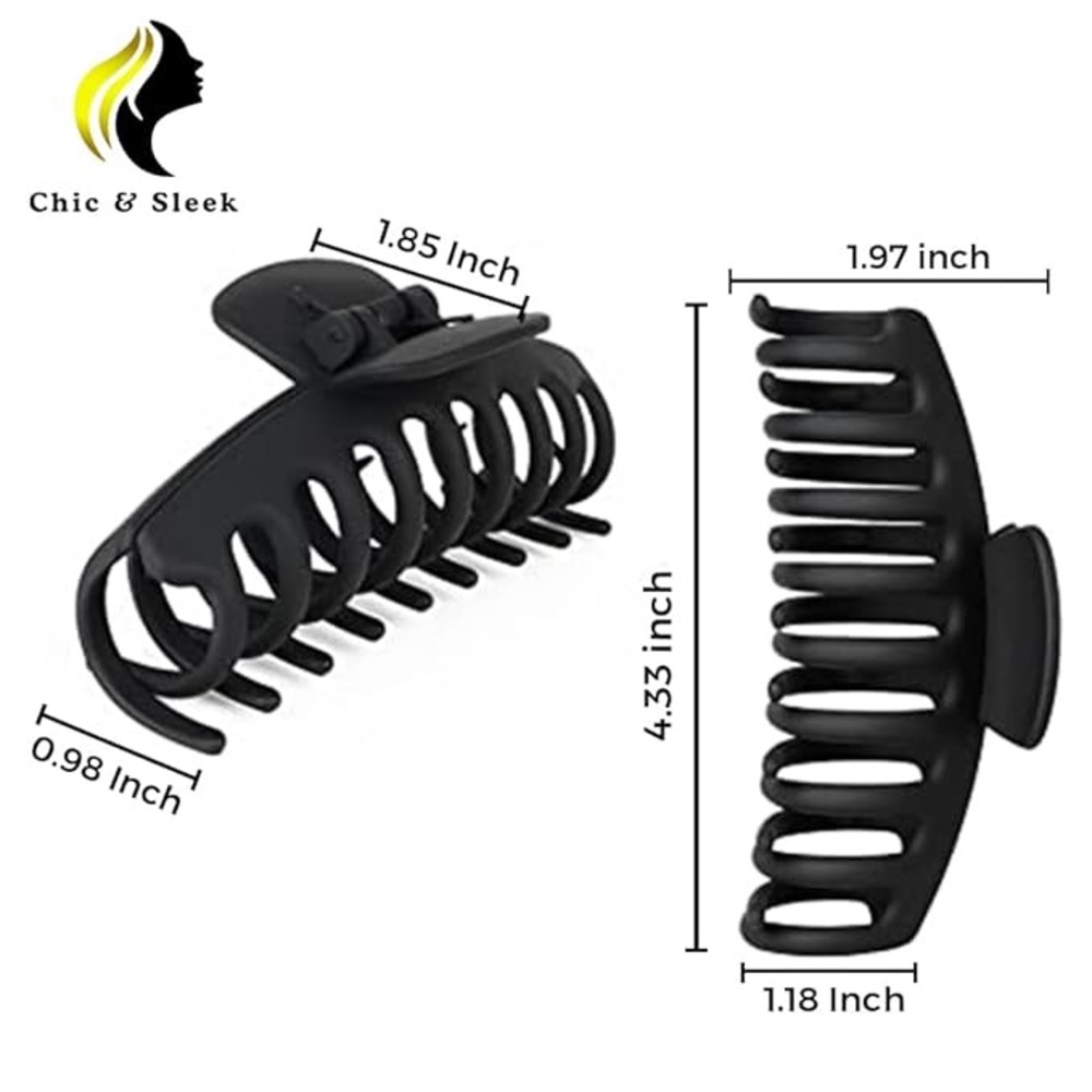 New Hair Claw Clips for Women, Strong Hold Hair Clip for Thick Hair, 4 Inch 4 Pk - Picture 4 of 6